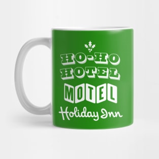 Christmas wrappers delight. HO-HO-HOTEL MOTEL HOLIDAY INN Mug